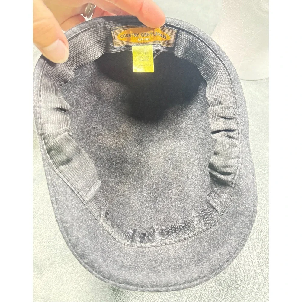 Country Gentleman Ivy Cap Mens Large Gray Wool Newsboy Flat Driving Hat